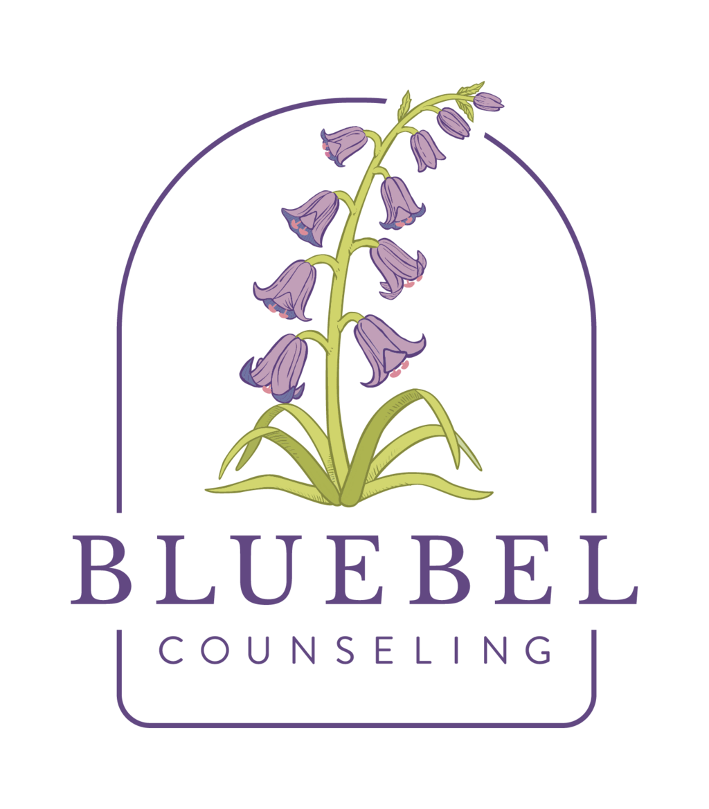 Bluebel Counseling logo — a bluebell flower